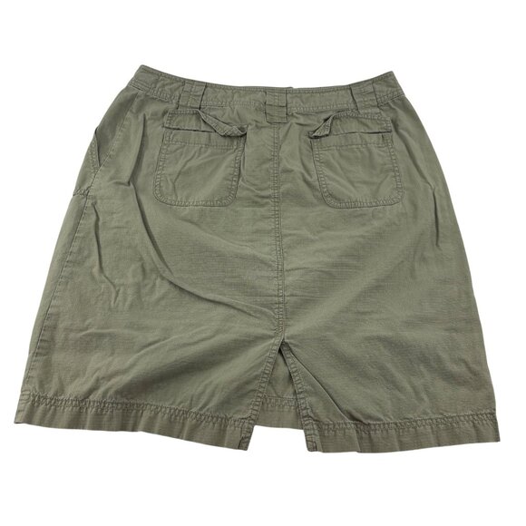 Liz Claiborne Villager Womens Green Cotton Skirt Size 10 - Picture 4 of 5